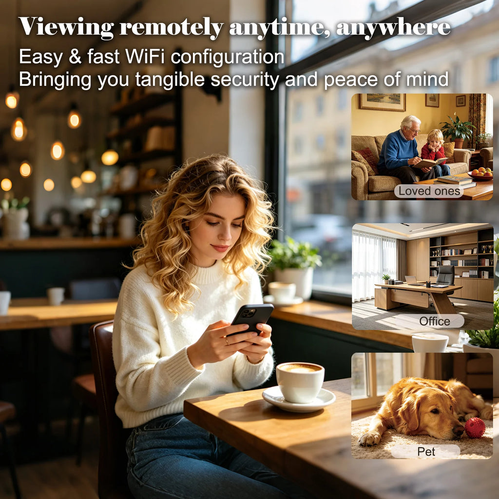 Mini Caméra WiFi HD Sans Fil Portable – Détection de Mouvement, Surveillance Maison & Nanny Cam