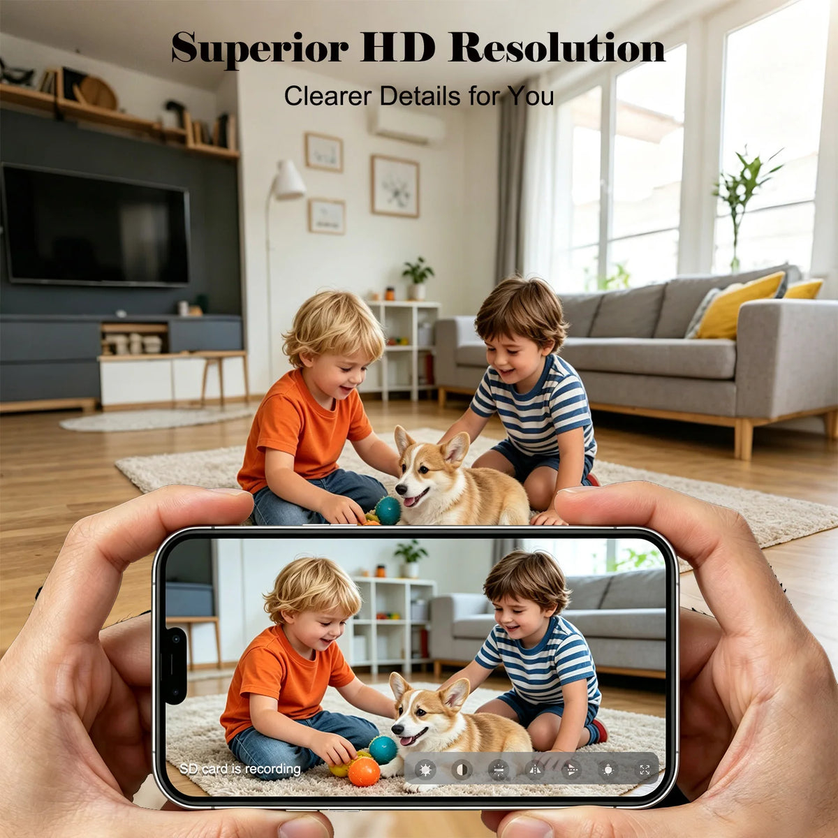 Mini Caméra WiFi HD Sans Fil Portable – Détection de Mouvement, Surveillance Maison & Nanny Cam