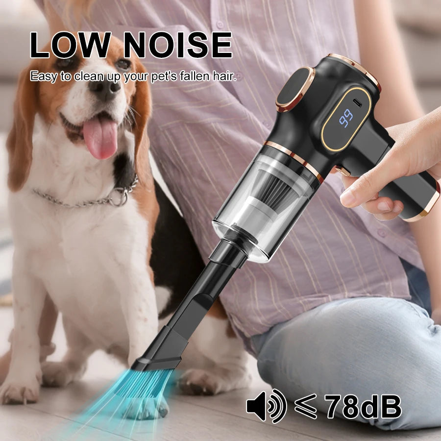 Aspirateur Sans Fil 4-en-1 Puissant | Voiture, Maison & Clavier | Recharge USB