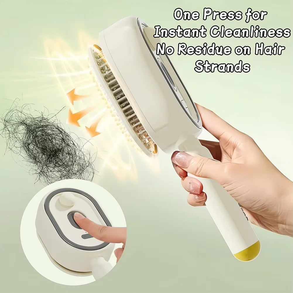 Brosse Peigne Massant Électrique avec Spray Hydratant – Démêlage & Massage du Cuir Chevelu pour Tous Types de Cheveux