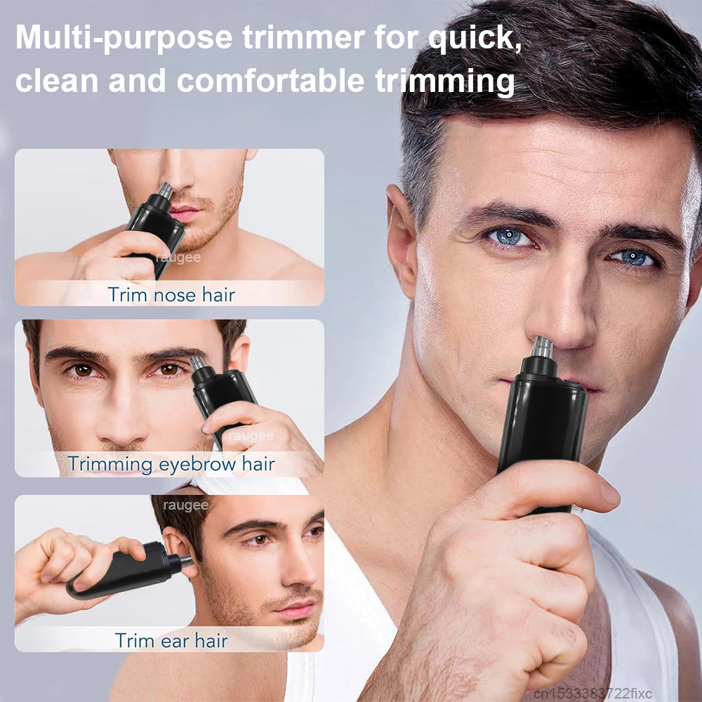 Tondeuse Nez Rechargeable Électrique – Rasoir Multifonction Sourcils, Barbe & Poils du Nez, Mini Portable