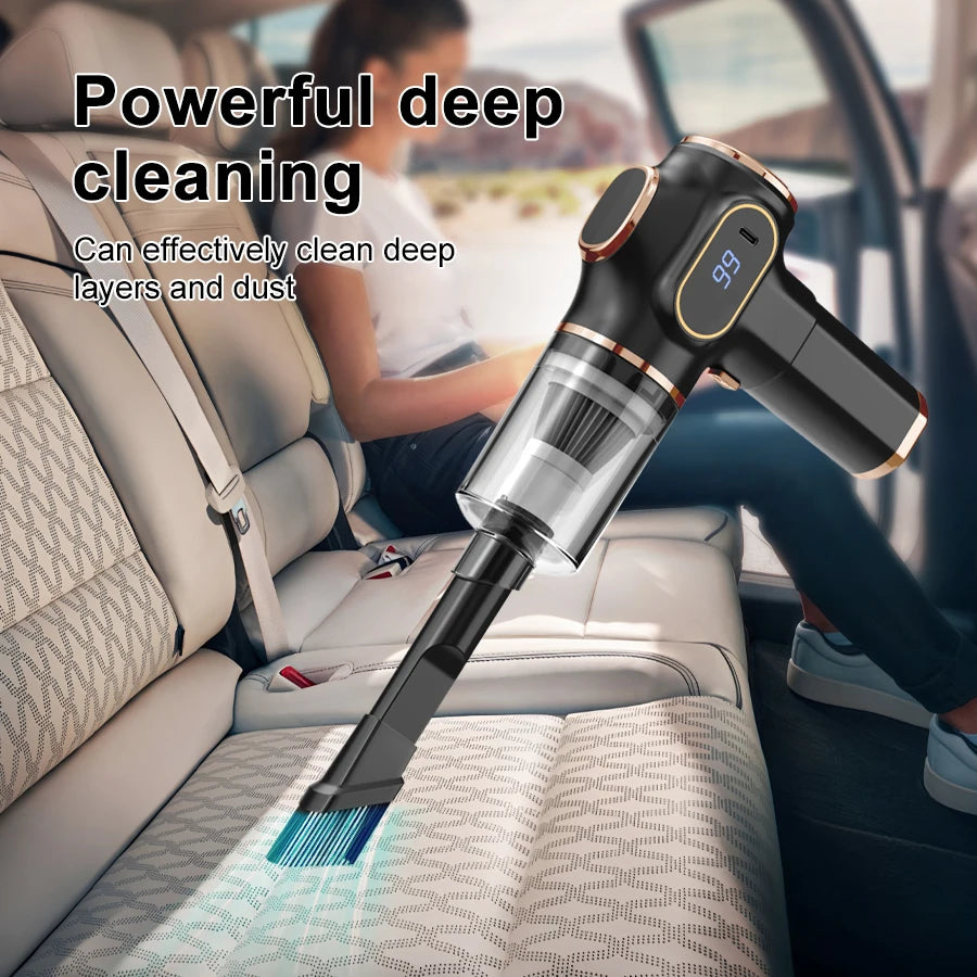 Aspirateur Sans Fil 4-en-1 Puissant | Voiture, Maison & Clavier | Recharge USB