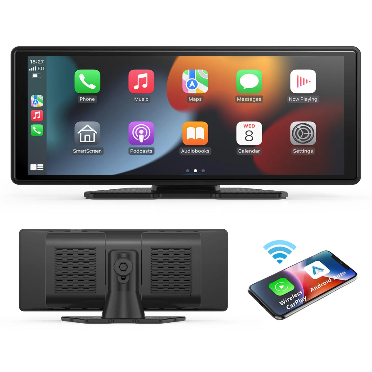 Écran CarPlay portable universel 10,26 pouces avec Android Auto