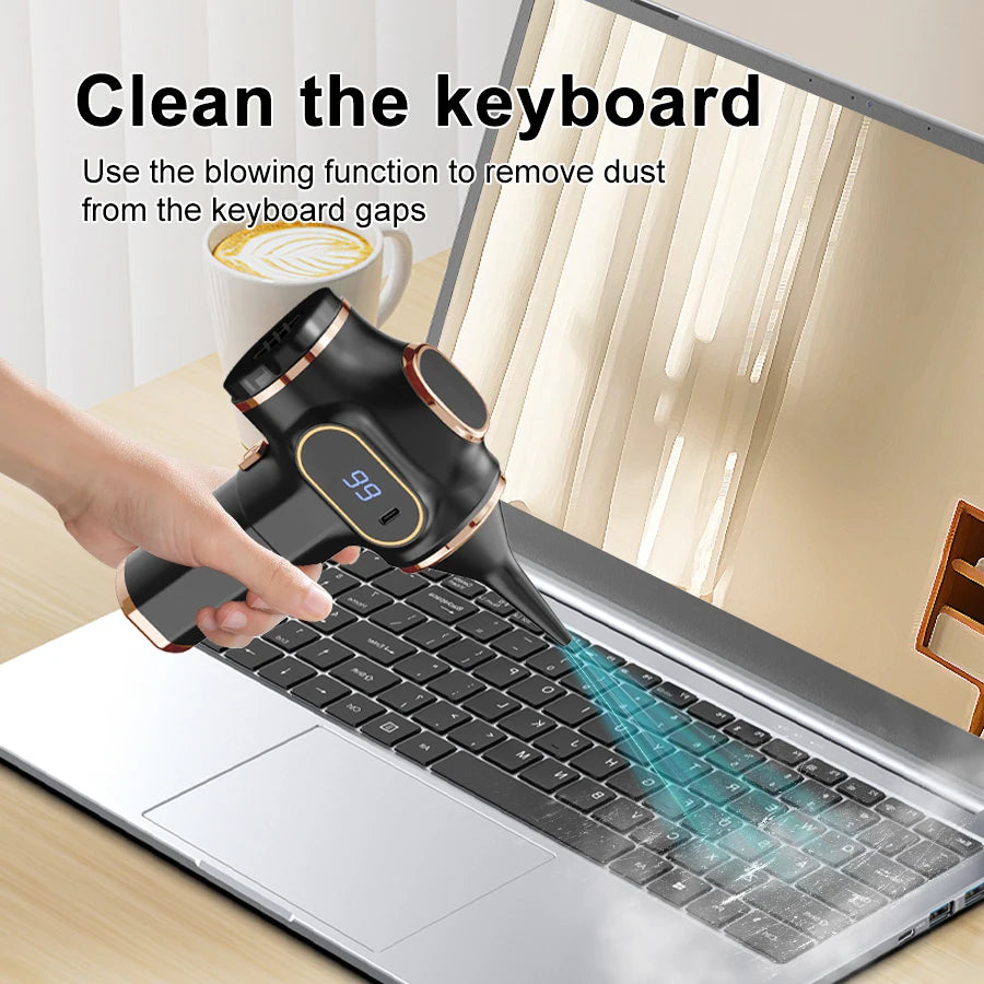 Aspirateur Sans Fil 4-en-1 Puissant | Voiture, Maison & Clavier | Recharge USB