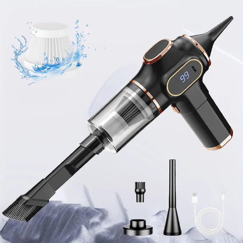 Aspirateur Sans Fil 4-en-1 Puissant | Voiture, Maison & Clavier | Recharge USB
