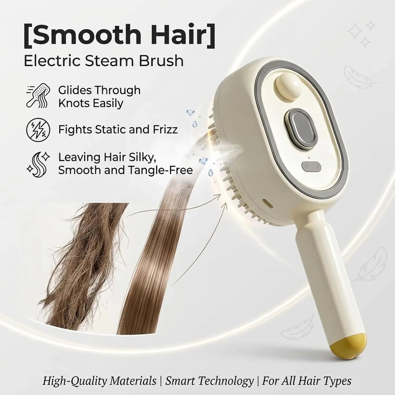 Brosse Peigne Massant Électrique avec Spray Hydratant – Démêlage & Massage du Cuir Chevelu pour Tous Types de Cheveux
