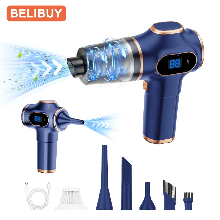 Aspirateur Sans Fil 4-en-1 Puissant | Voiture, Maison & Clavier | Recharge USB