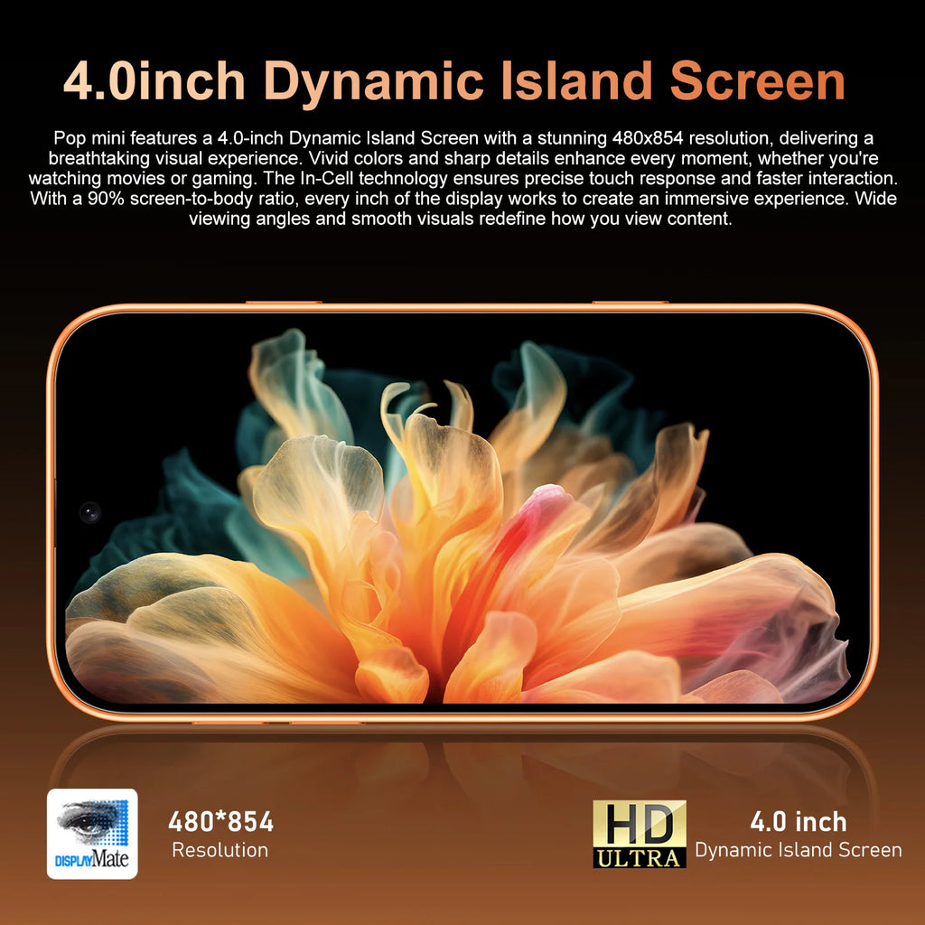 IVMI Global 17 – Mini Smartphone Android 3G | Double SIM | Écran 4.0" | Compact & Ultra-fin