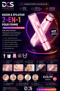✨ Rasoir & Épilateur 2-en-1 pour Femme