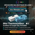 Mini Thermoscelleur de Sachets – Machine à Sceller Portable Rechargeable 2-en-1 pour Cuisine