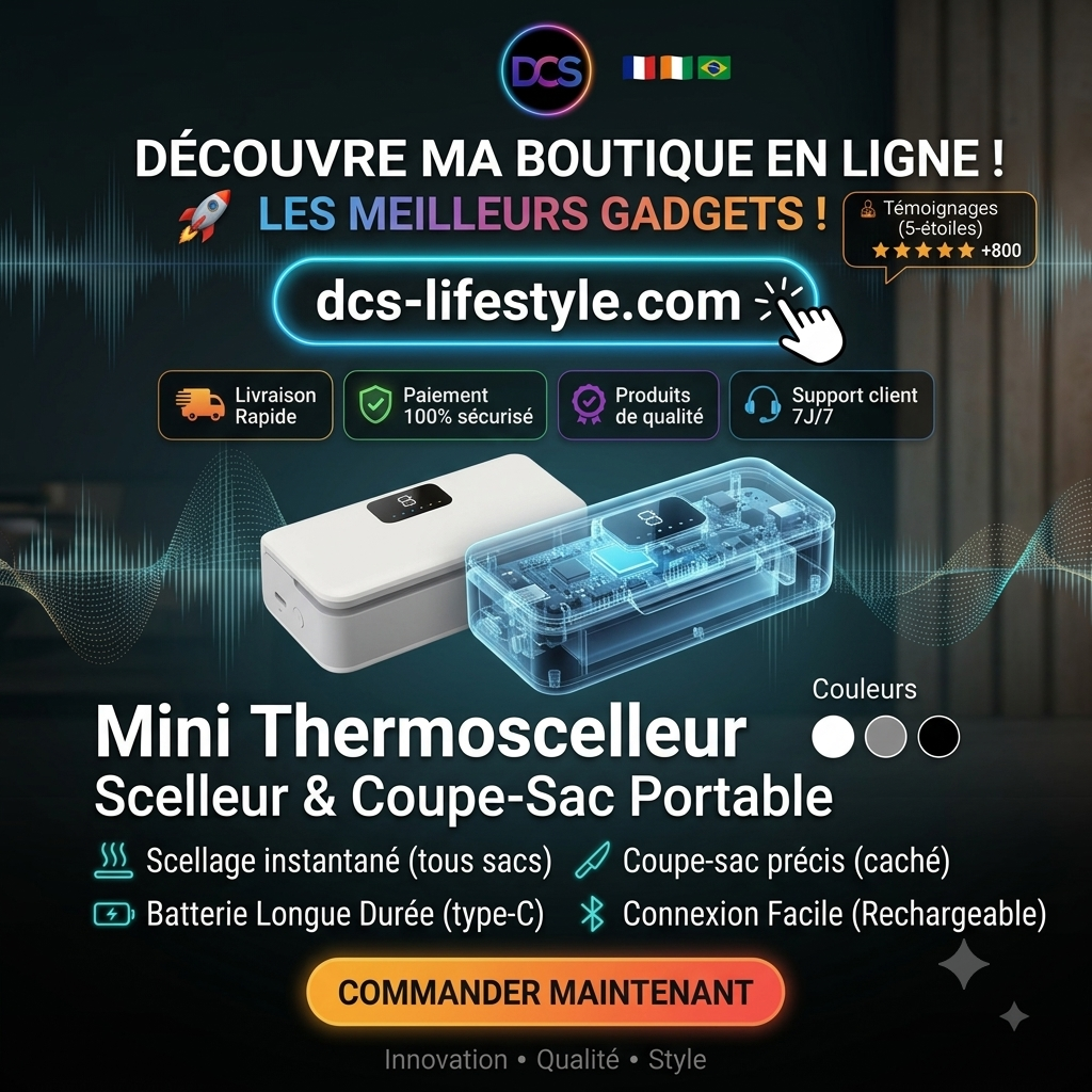 Mini Thermoscelleur de Sachets – Machine à Sceller Portable Rechargeable 2-en-1 pour Cuisine